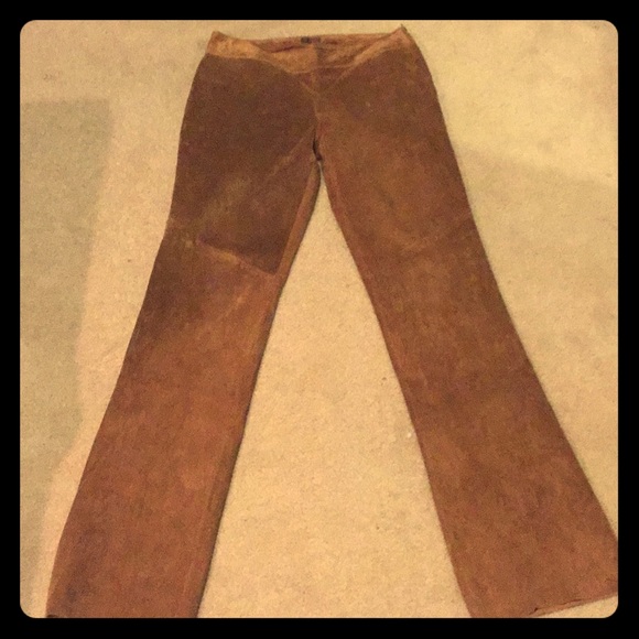 Brown suede Danier pants. - Picture 1 of 2
